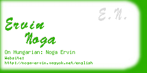 ervin noga business card